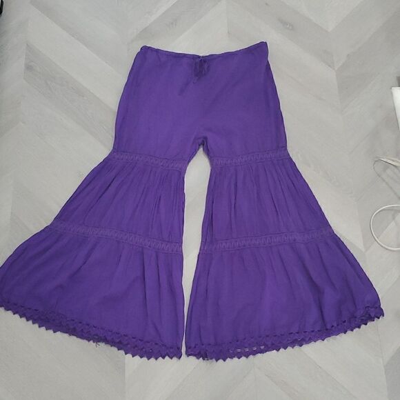 Advance Apparel Women’s Flare Leg & Lace Pants, one size - Picture 1 of 5